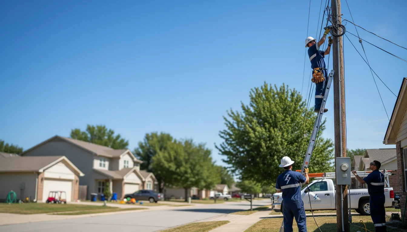 Residential electrician providing installation services in Kincaid, KS